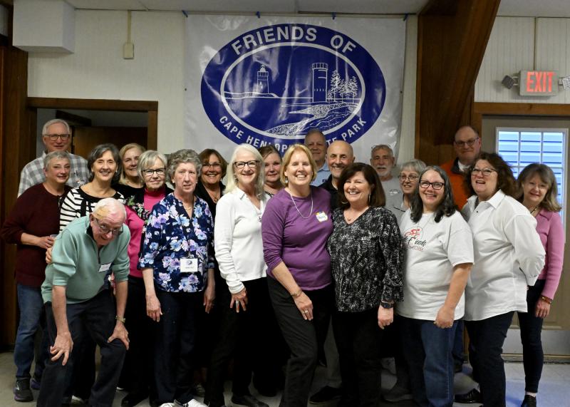 Helping at the event are in back (l-r) Rich Suszko, Joy Carpenter-Van Pelt, Alma Shelly, Debbie Selip, Bob Callahan, Tom Nelson and Barry Snyder. In middle are Colette Fugere, Karen Underwood, Margeret Bracco, Sandee Coyle, PJ Fowler, Polly White, Jeff Underwood, Donna Sneyd, Susan Falcone, Deb Dobransky, Suzanne Langwell and Christine Gill. In front is Jim Coyle. TED PFIRRMANN PHOTOS
